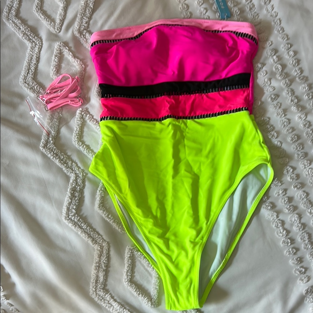 Neon Pink and Yellow women’s Swimwear